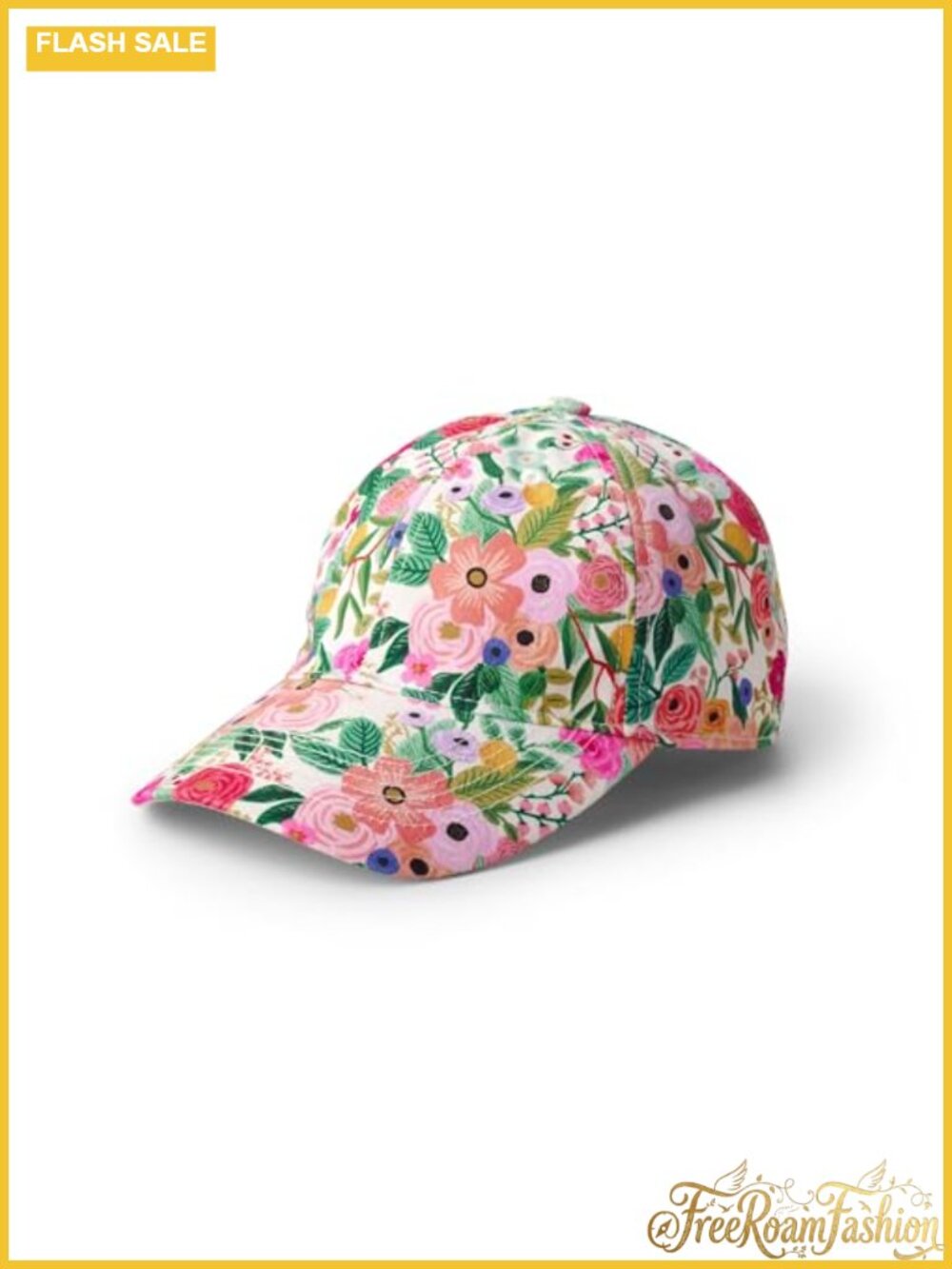 Rifle Paper Co. Women's Baseball Hat 7" Brim Classic Six-Panel Adjustable Strap